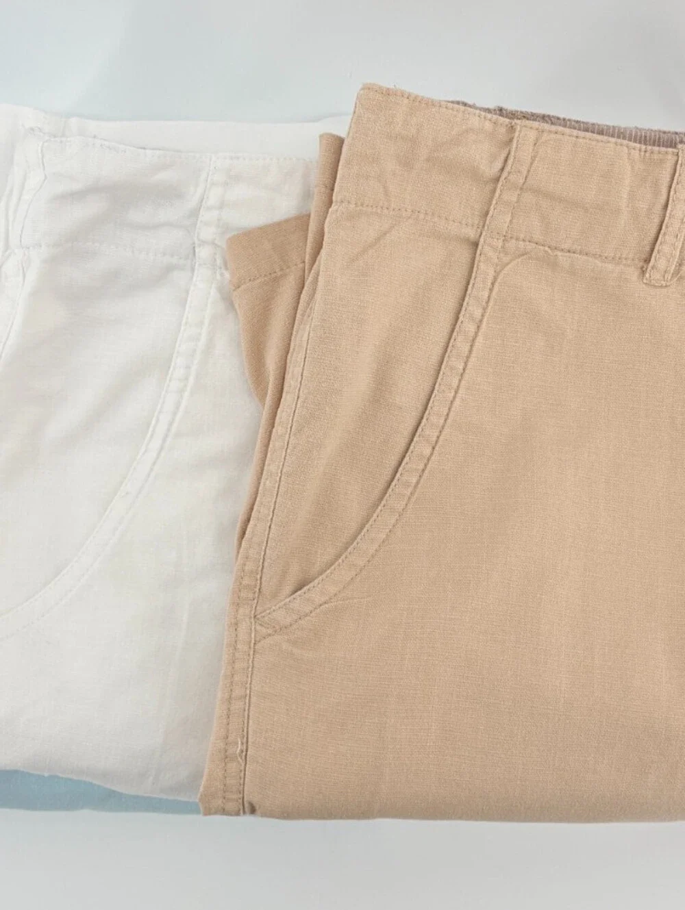 Lot of 3 Pairs Short Fin Resort Wear Men's Shorts Tan/White/Blue Size 40